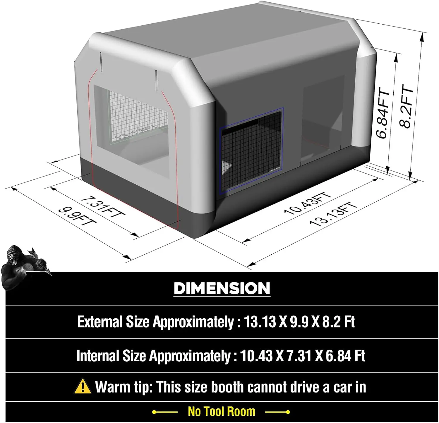 13x10x8Ft Inflatable Paint Boo - Inflatable Paint Booth review and price